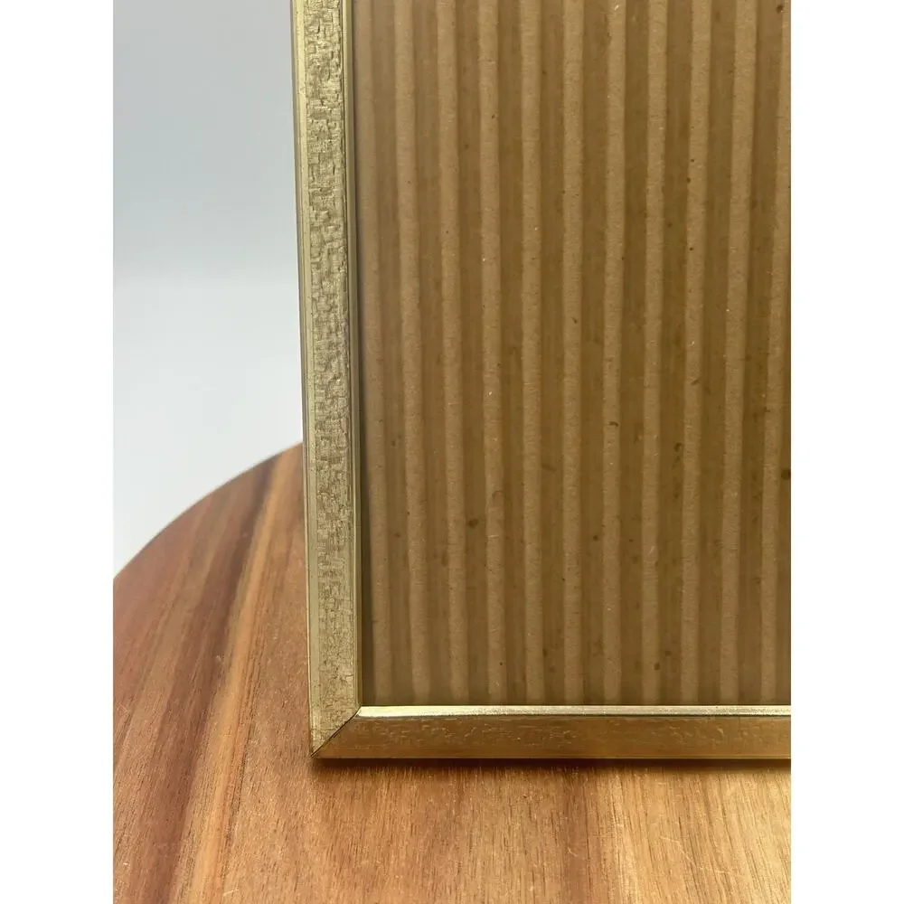 Vintage Brass Picture Frame 8x10 Ornate Etched Table Wall Hang Rectangle Photo